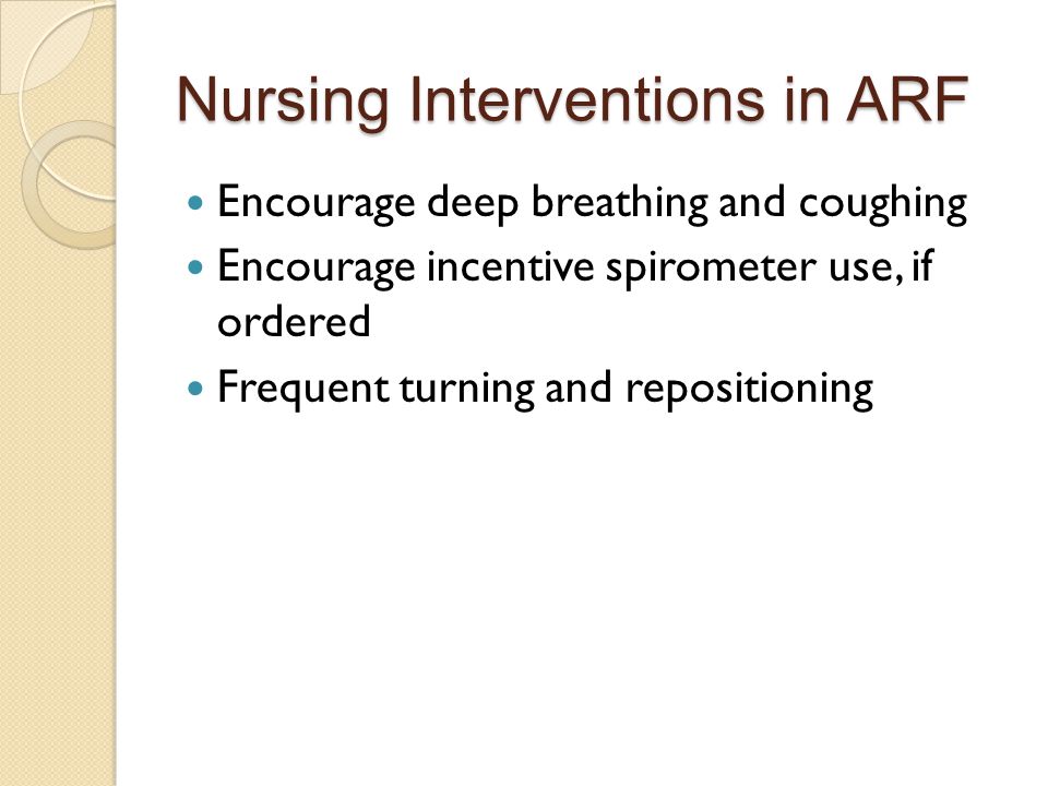 Nursing Interventions in ARF
