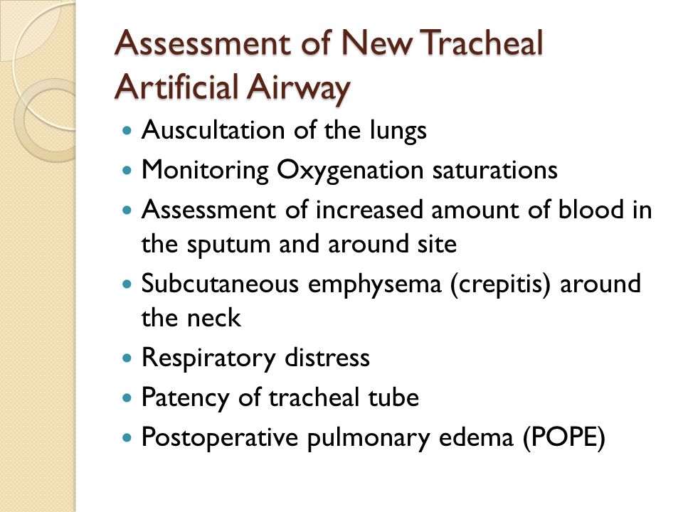Assessment of New Tracheal Artificial Airway