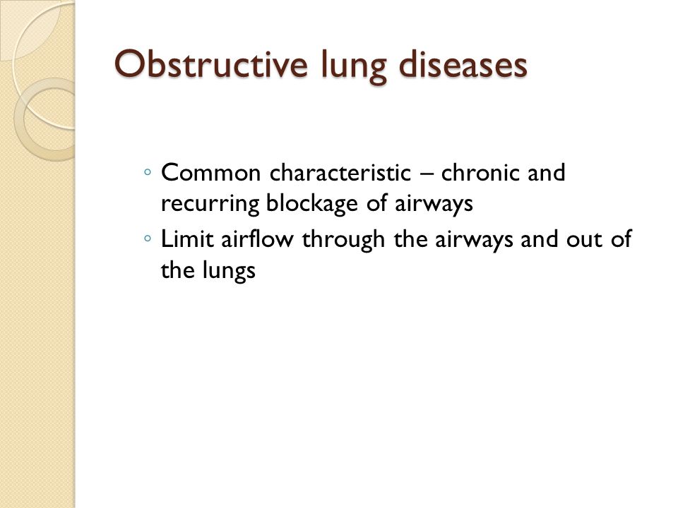 Obstructive lung diseases