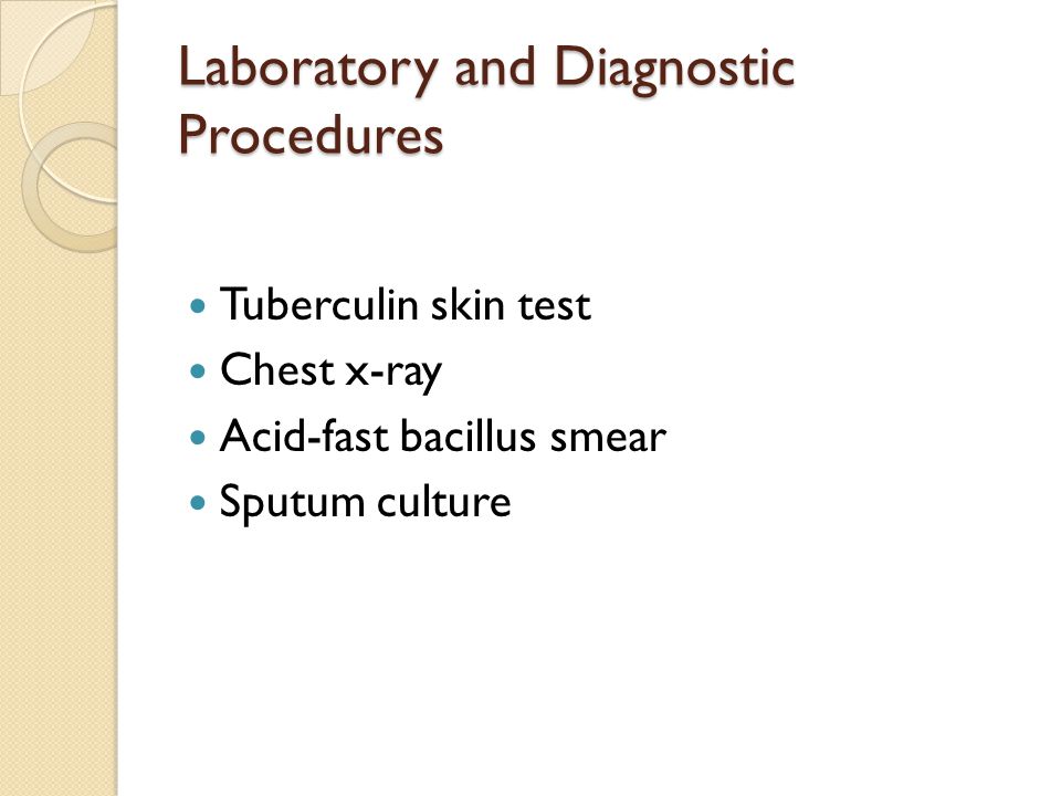 Laboratory and Diagnostic Procedures