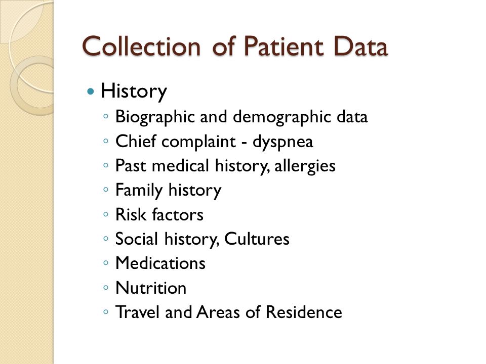 Collection of Patient Data