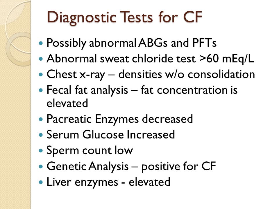 Diagnostic Tests for CF