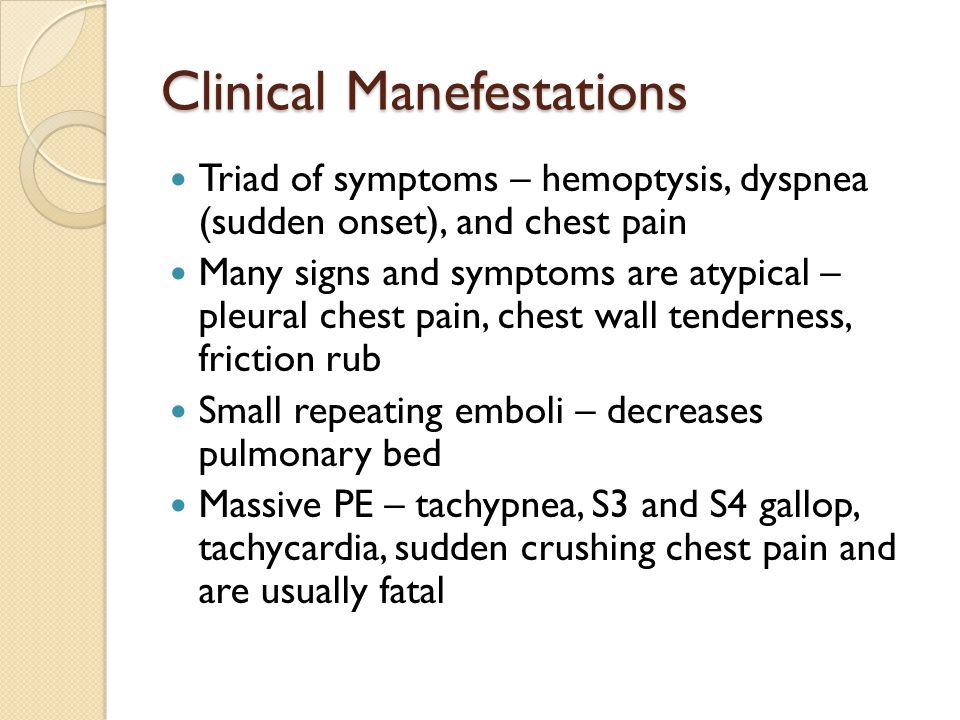 Clinical Manefestations