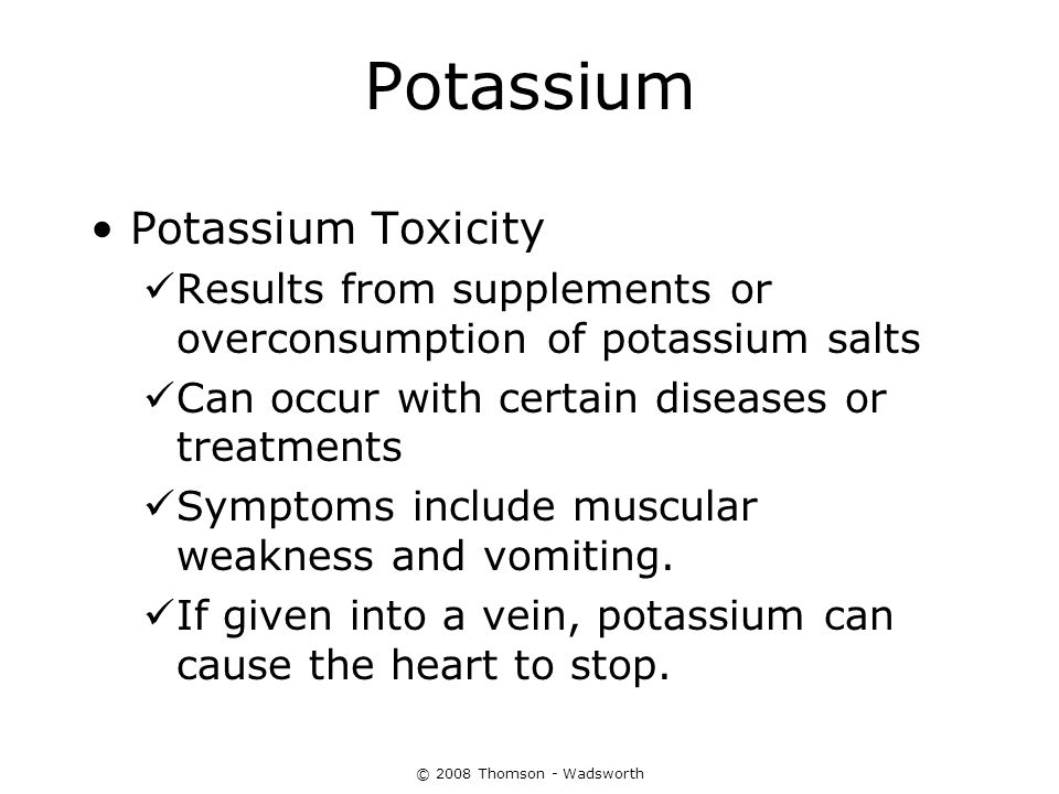 Potassium Potassium Toxicity
