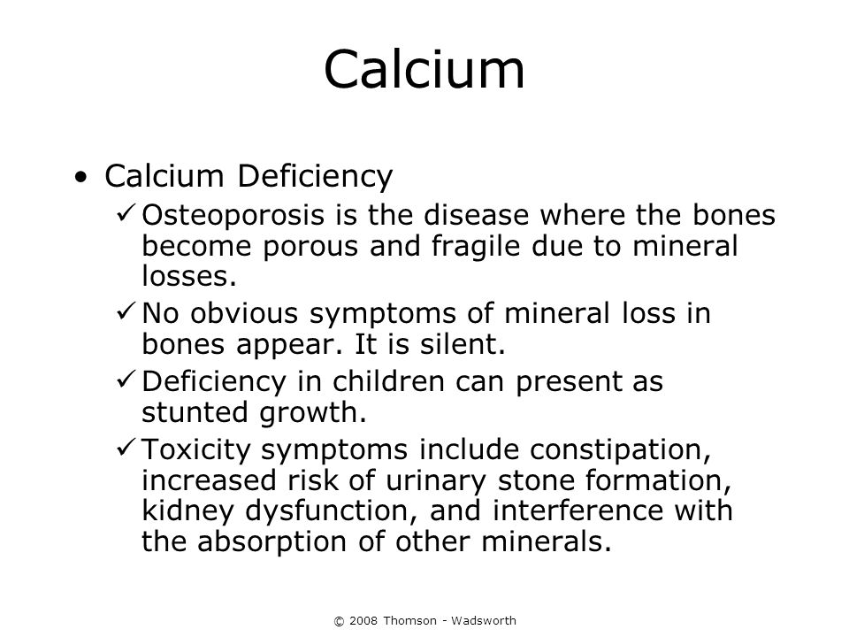 Calcium Calcium Deficiency