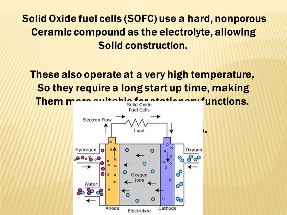 Solid Oxide fuel cells (SOFC) use a hard, nonporous