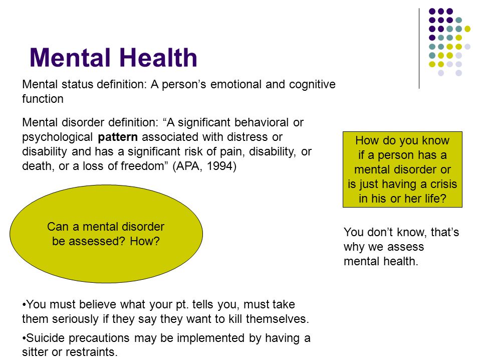 Mental Status Assessment Ppt Video Online Download