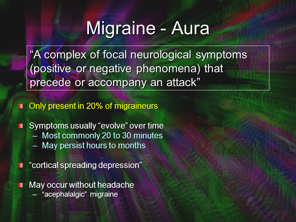 Non-headache manifestations of Migraine - ppt download