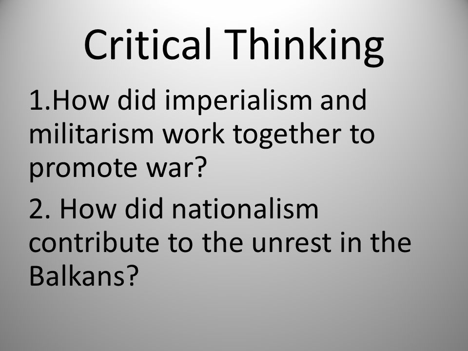 World War I Chapter ppt download