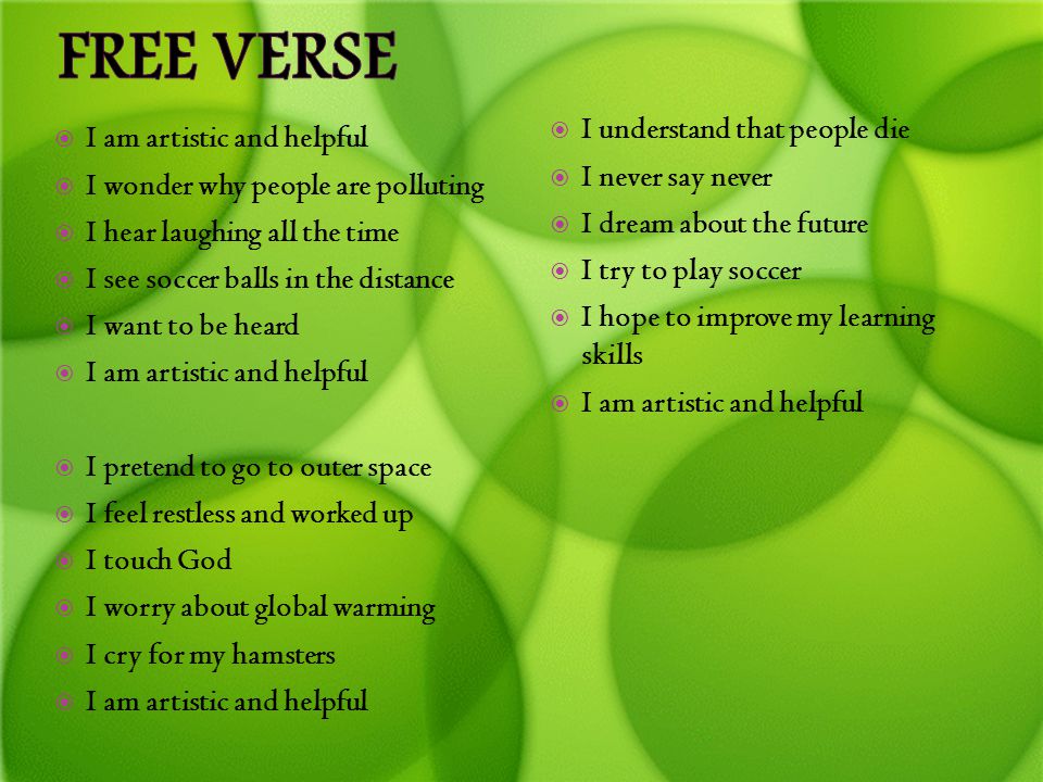 free verse poems about soccer