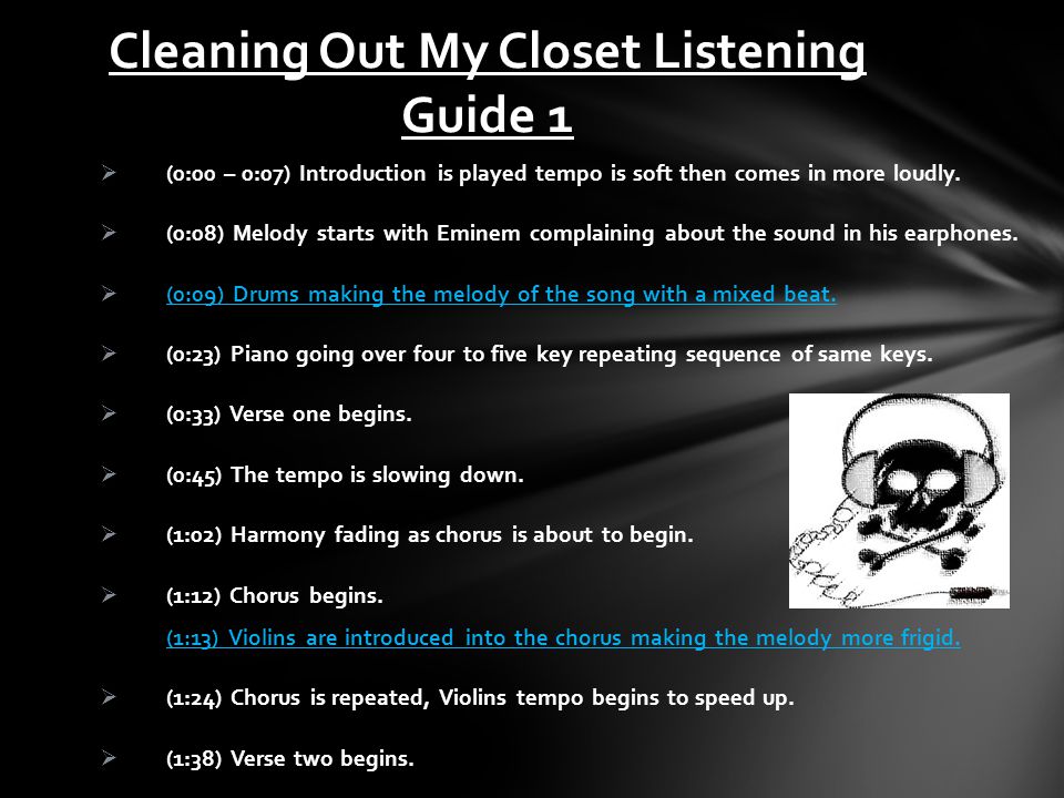 Cleaning Out My Closet Listening Guide 1