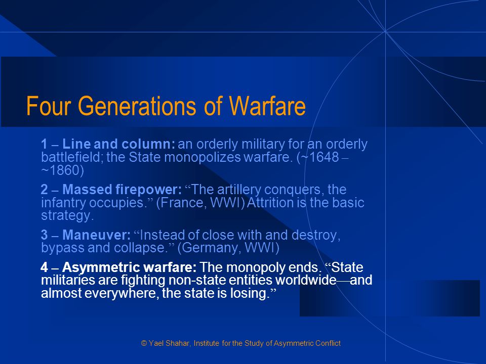 Fourth Generation Warfare, Terrorism & the Internet - ppt download