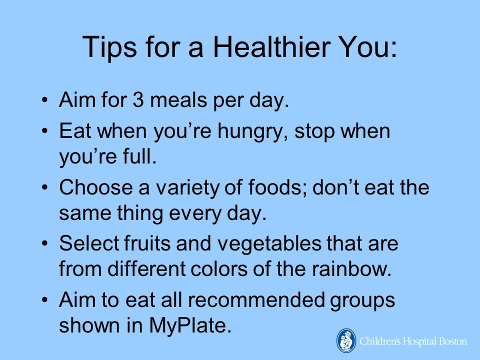 Tips for a Healthier You: