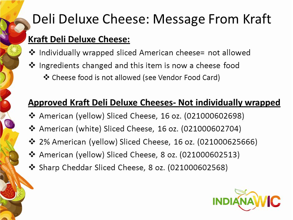 Deli Deluxe Cheese: Message From Kraft