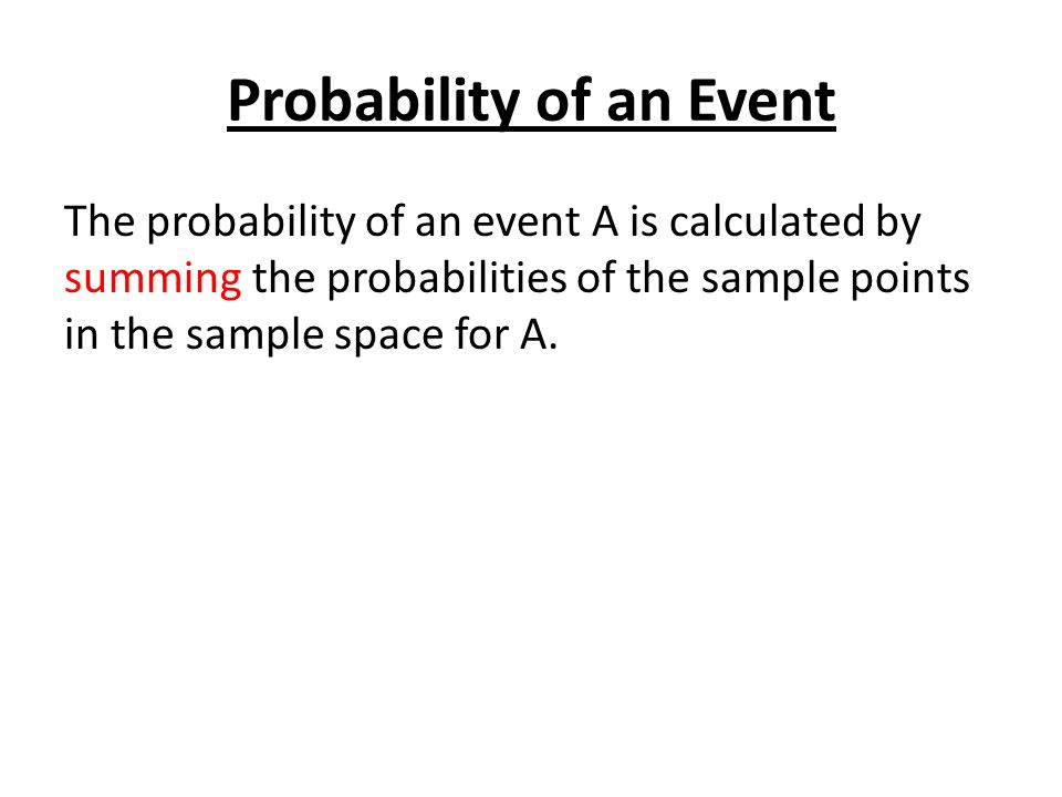 Probability of an Event