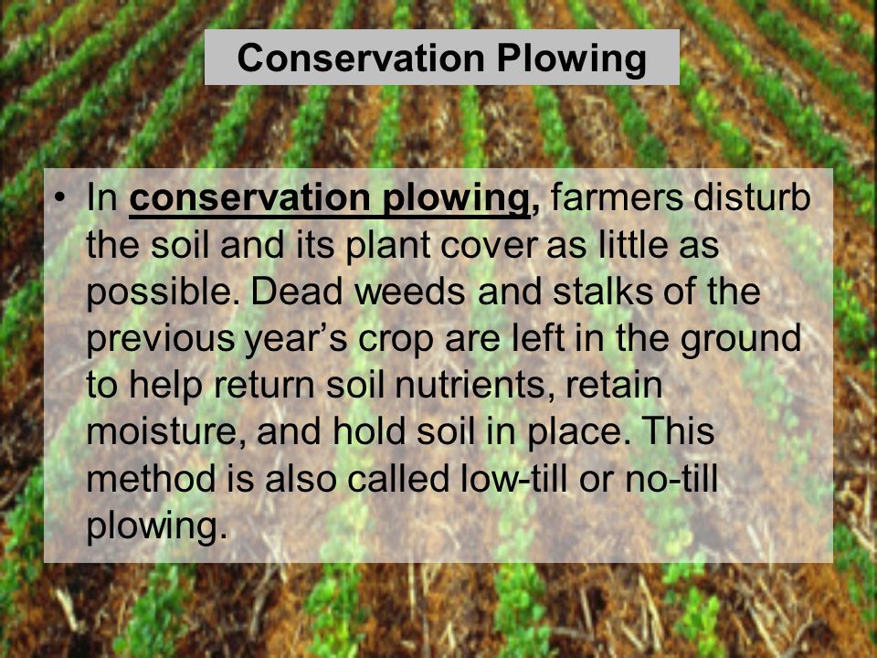 Conservation Plowing