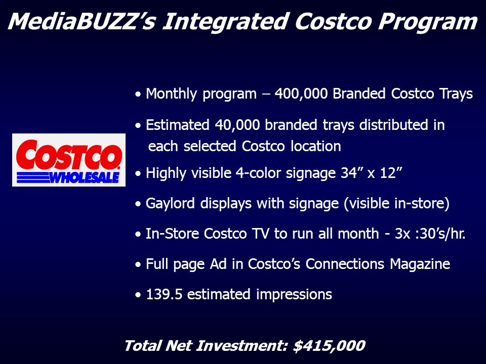 MediaBUZZ’s Integrated Costco Program