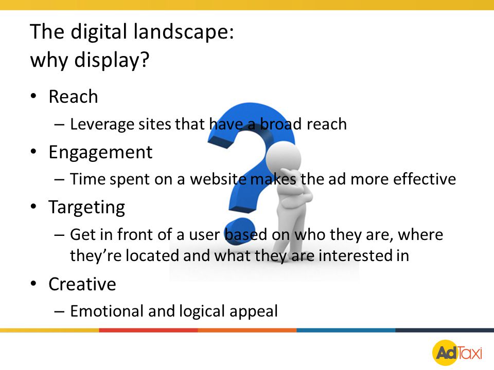 The digital landscape: why display