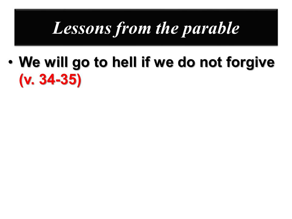 Lessons from the parable