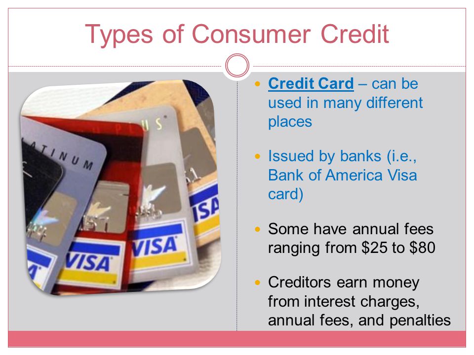Types of Consumer Credit