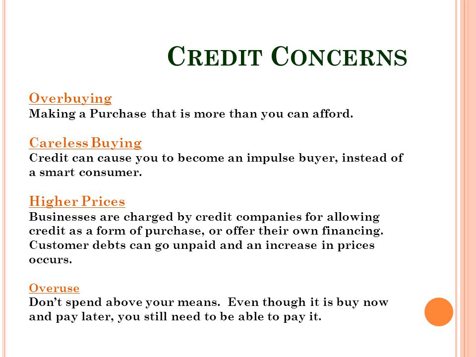 Credit Concerns Overbuying Careless Buying Higher Prices