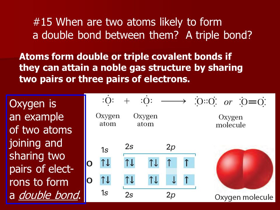#15 When are two atoms likely to form