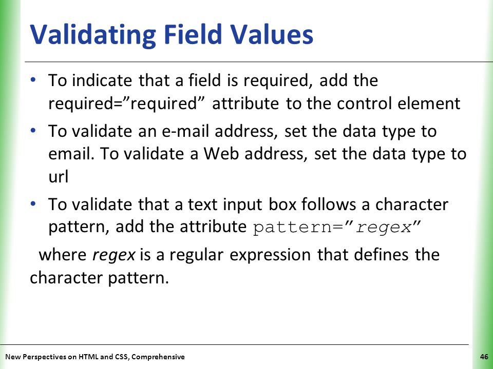 Validating Field Values