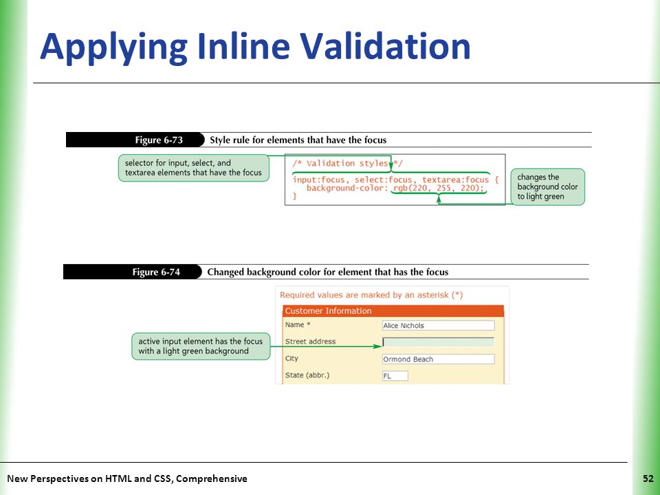 Applying Inline Validation