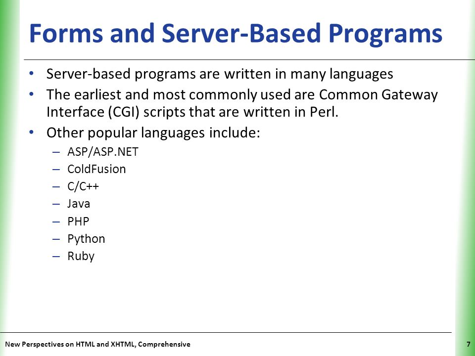 Forms and Server-Based Programs