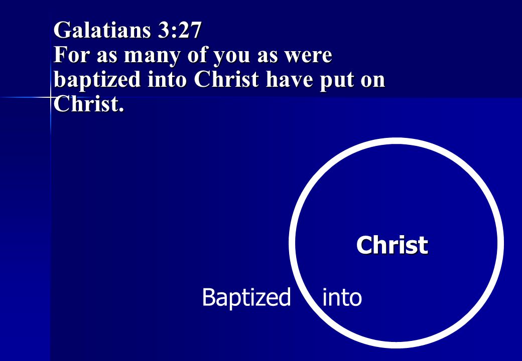 For as many of you as were baptized into Christ have put on Christ.
