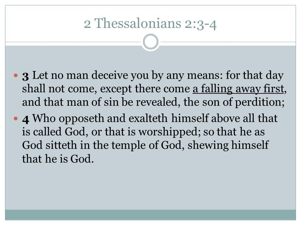 2 Thessalonians 2:3-4