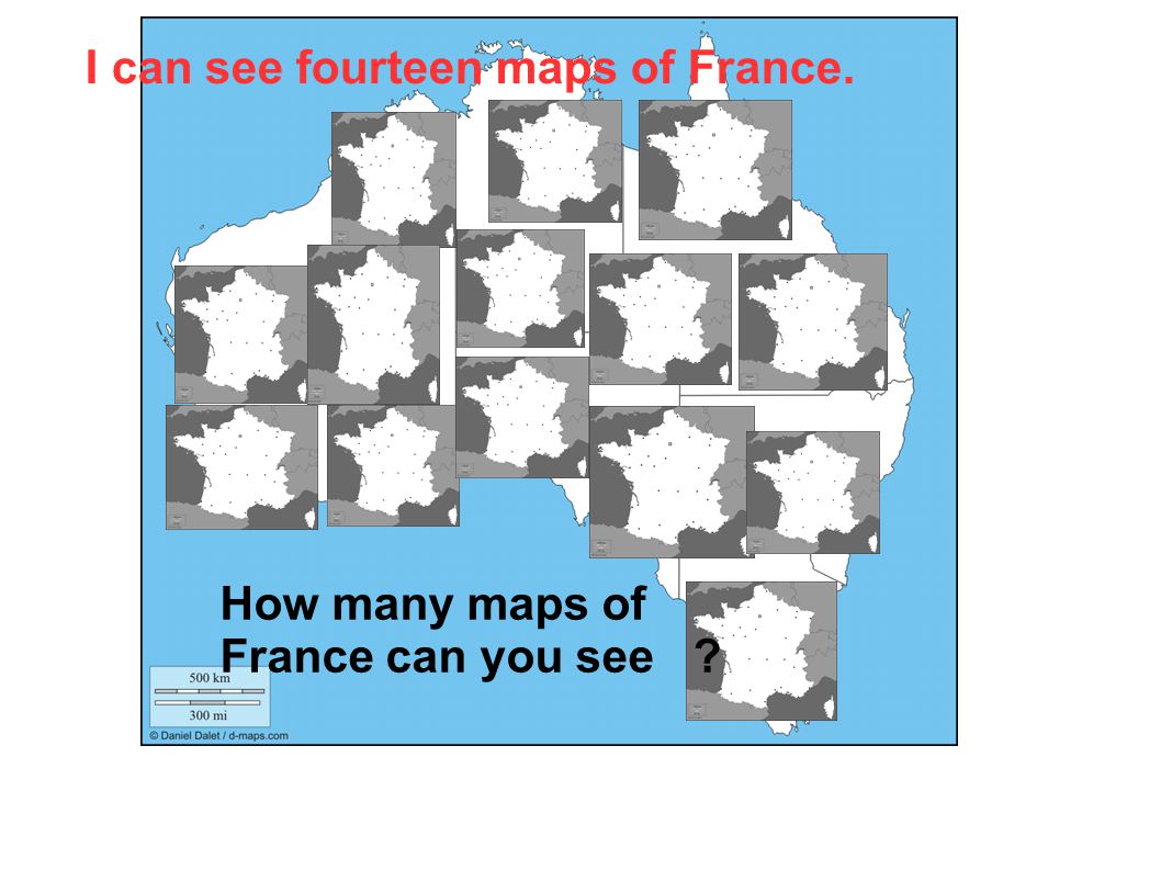 I can see fourteen maps of France.