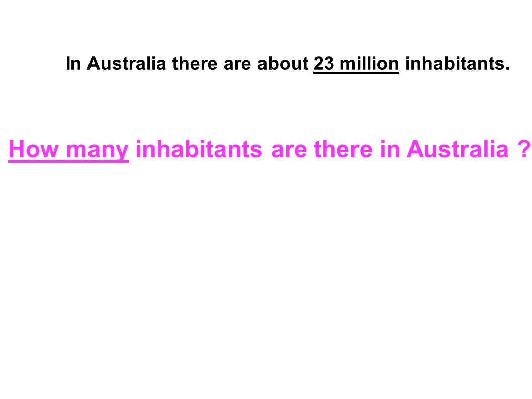 How many inhabitants are there in Australia