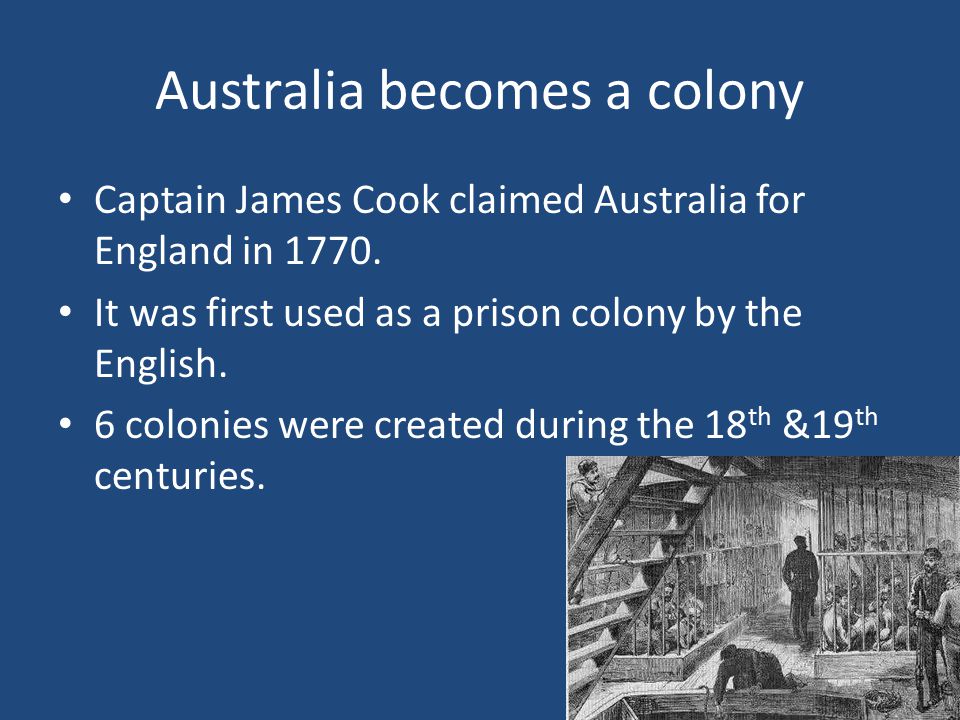 Australia becomes a colony