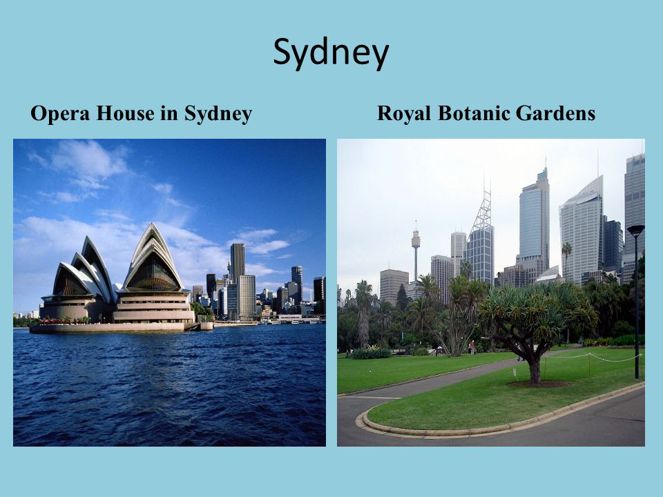 Sydney Royal Botanic Gardens Opera House in Sydney