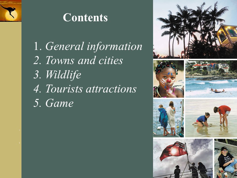 Contents General information Towns and cities Wildlife
