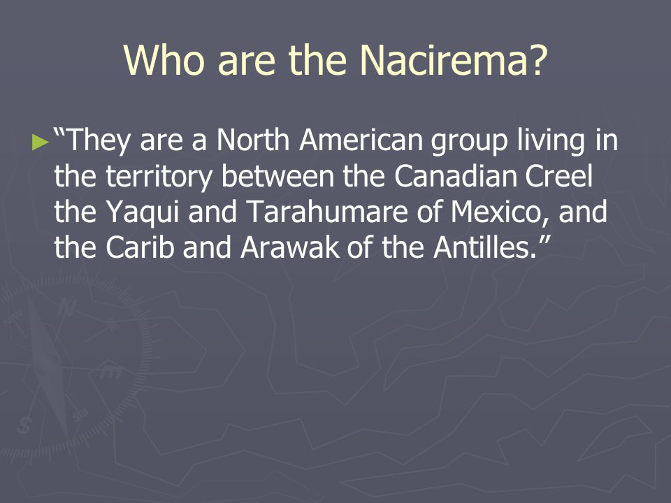 body ritual among the nacirema answers