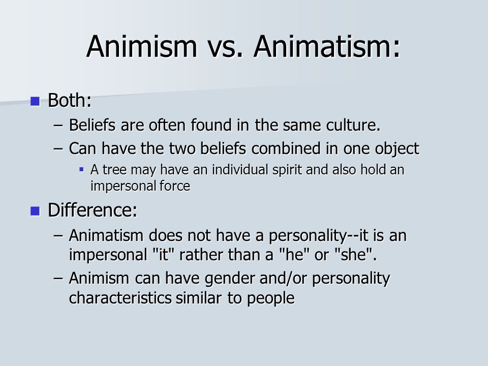 animism and animatism