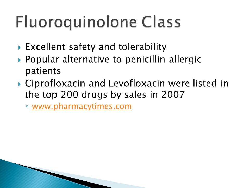 Fluoroquinolone Drug Interactions: Ciprofloxacin and Levofloxacin - ppt  video online download
