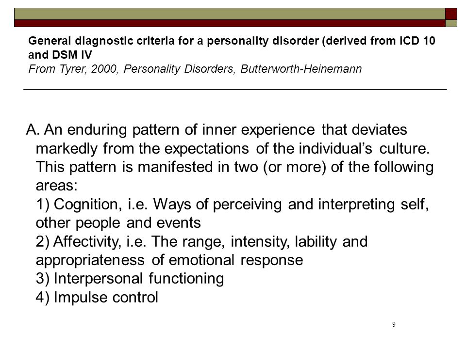 Paranoid Personality Disorder Criteria