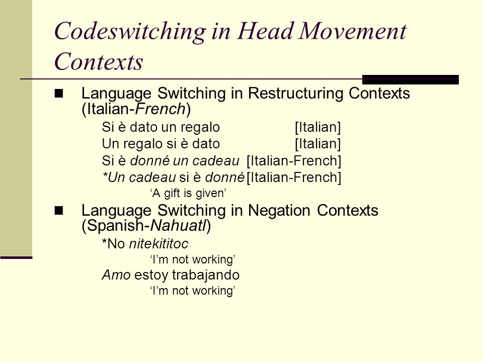 Code Switching Examples Spanish English