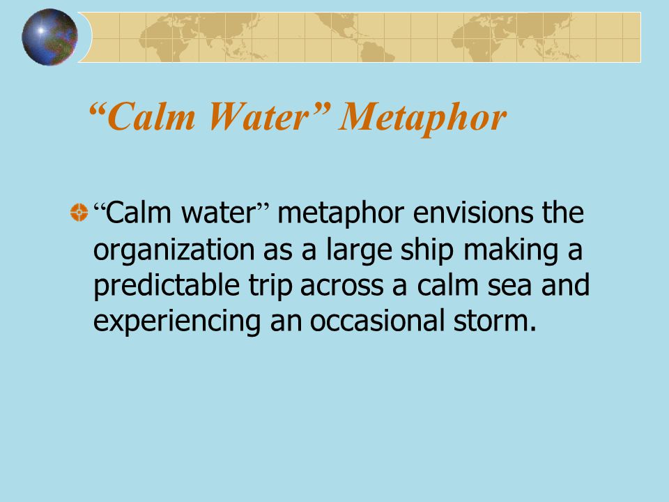 Calm Water Metaphor