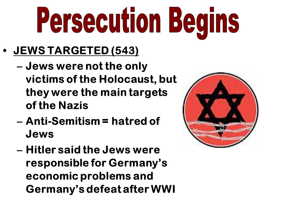 Persecution Begins JEWS TARGETED (543)