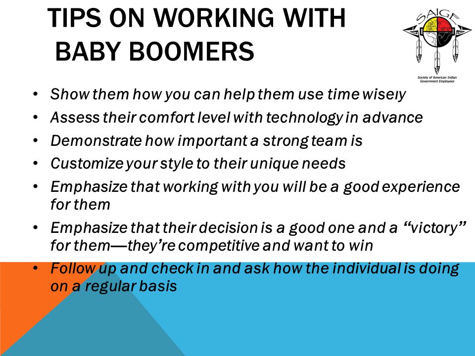 Tips on Working with Baby Boomers