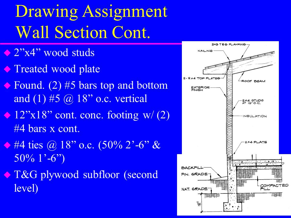 Drawing Assignment Wall Section Cont.