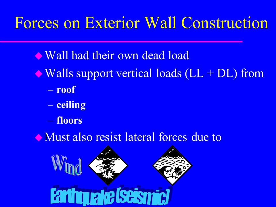 Forces on Exterior Wall Construction