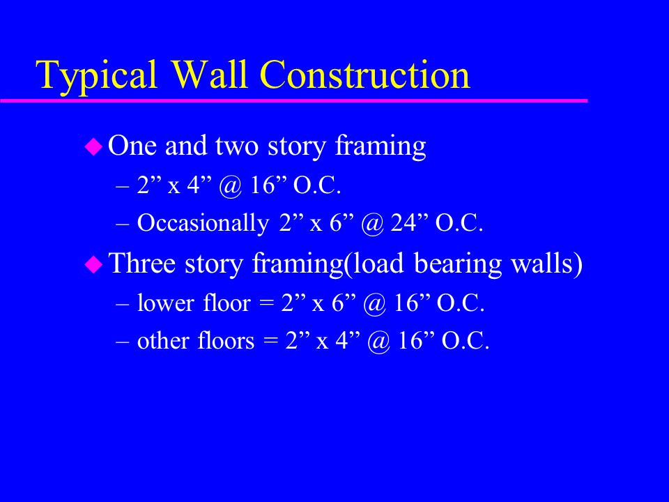 Typical Wall Construction