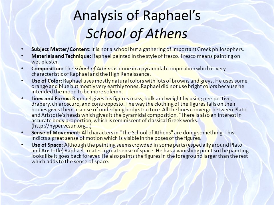 Analysis of Raphael’s School of Athens