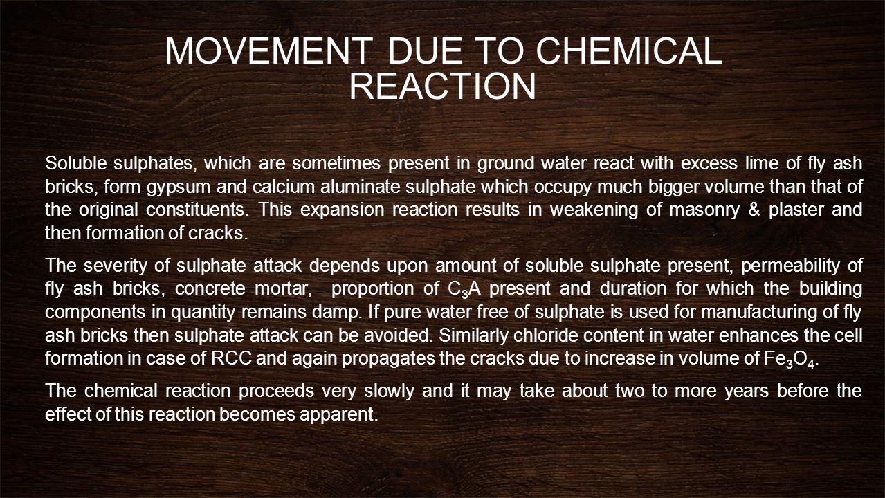 MOVEMENT DUE TO CHEMICAL REACTION