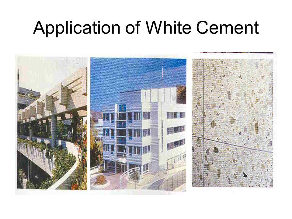 Application of White Cement